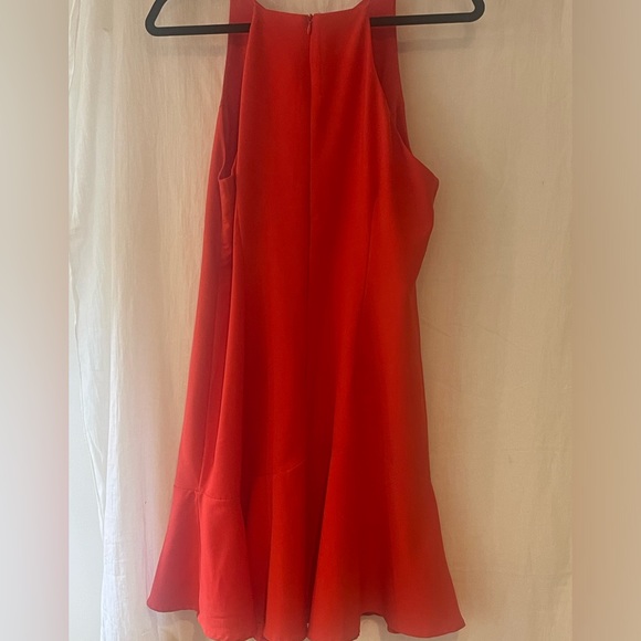 Saks Fifth Avenue RED Dress with Peplum bottom. Size-M (4-6) - Picture 2 of 4